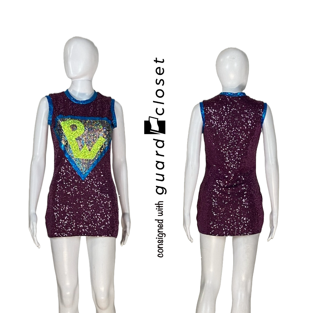 10 Purple Green Blue Sleeveless Dress by JHD