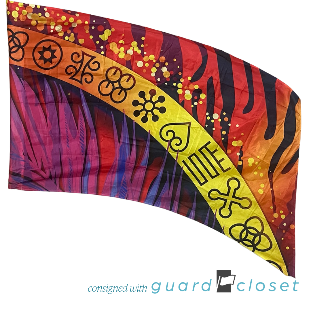 Warm Color Tiger Feather Jungle Flags | guardcloset | Set of 10