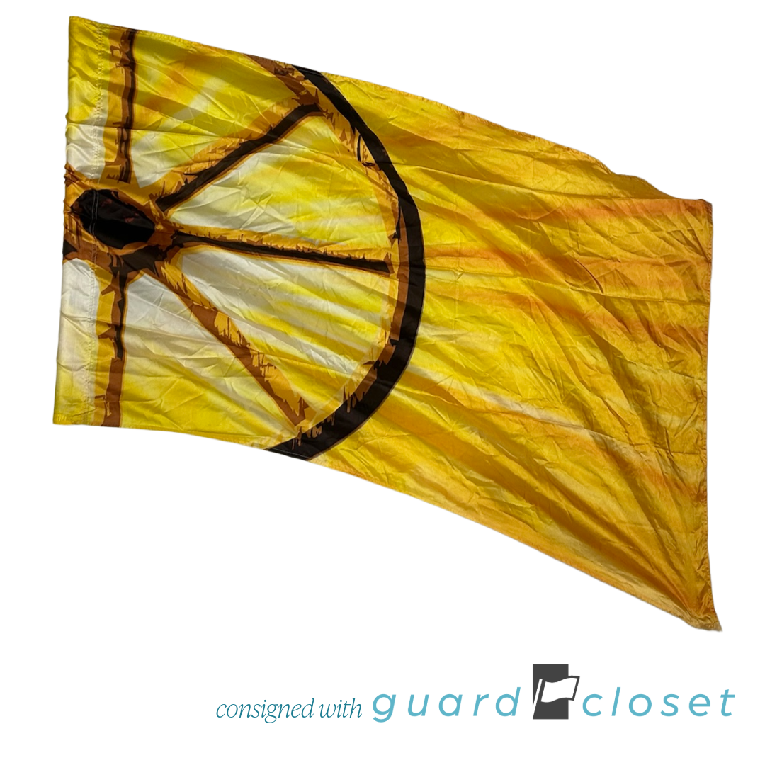20 Gold Wagon Wheel Flags by Field & Floor FX