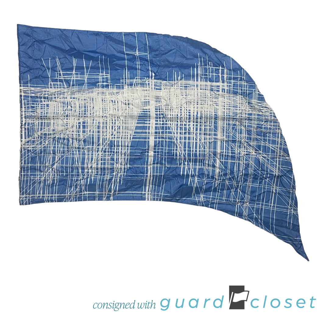 54 Blue and White Abstract Swing Flags