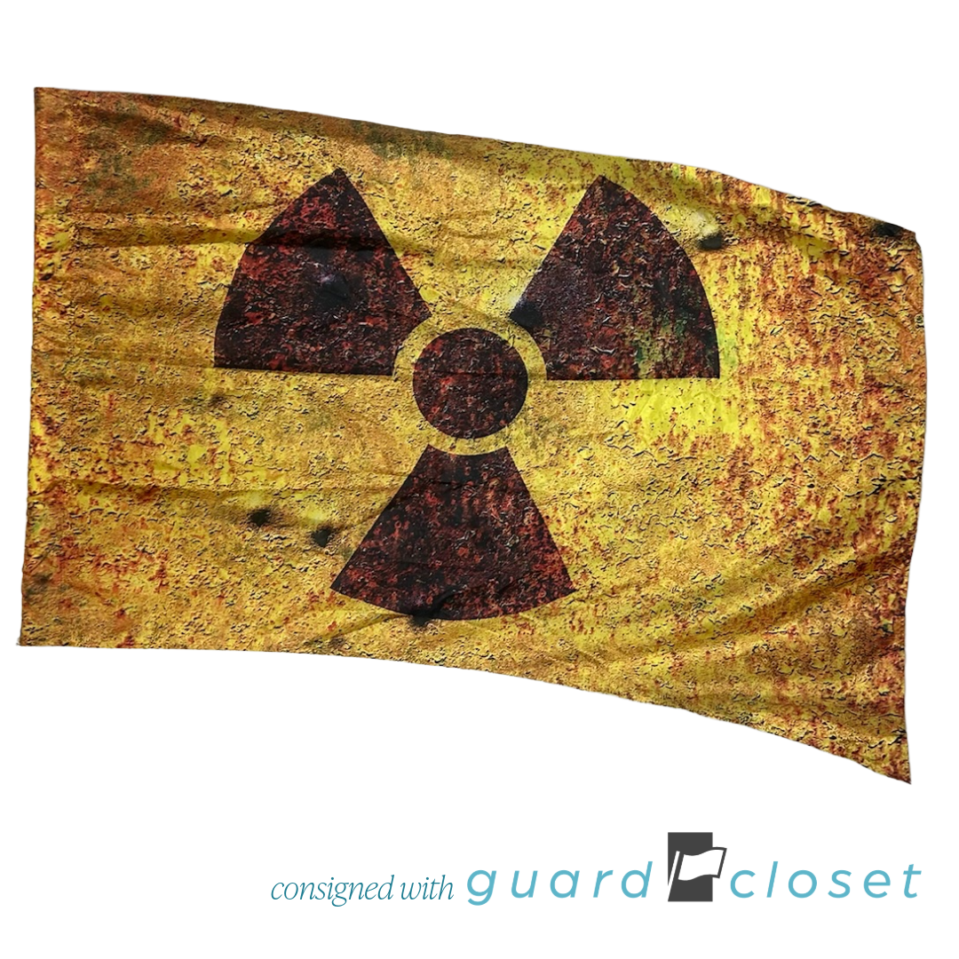 11 Gold Orange Radiation Symbol Flags