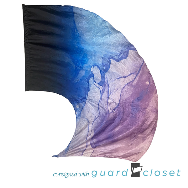 17 Blue to Purple Liquid Swing Flags by Prop Vinyls
