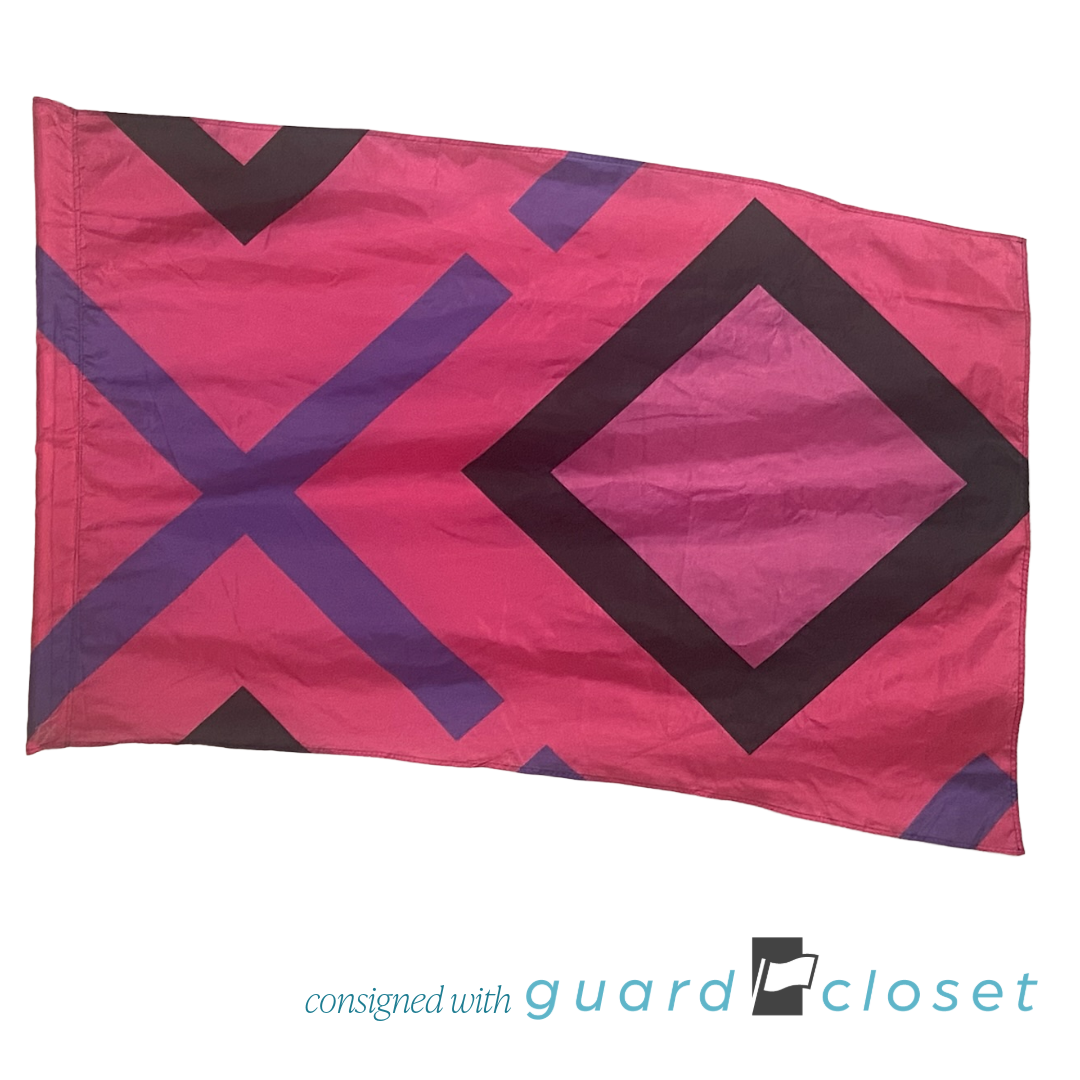 35 Pink Purple Geometric Diamond X Flags by Field & Floor FX
