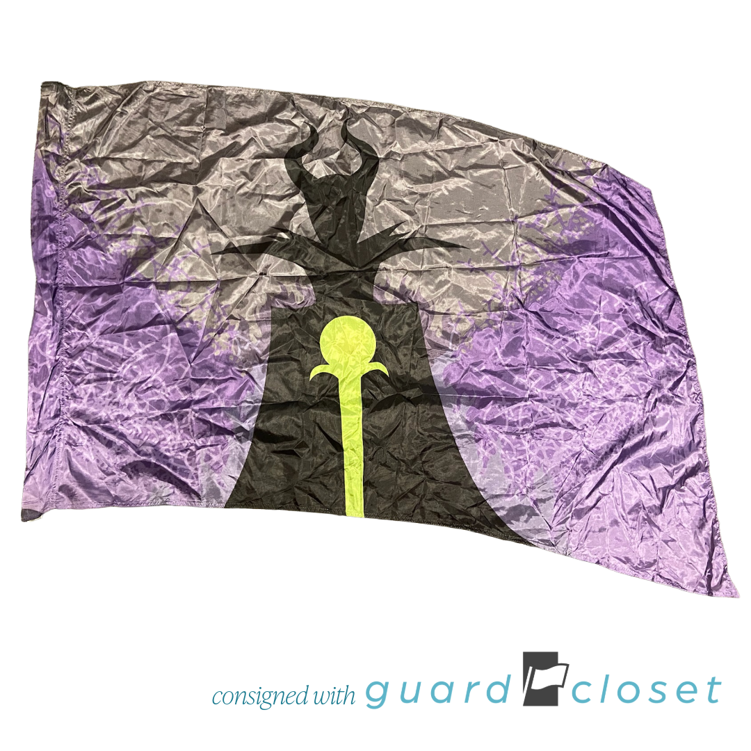 10 Purple Gray Black Malificent Flags by Band Shoppe