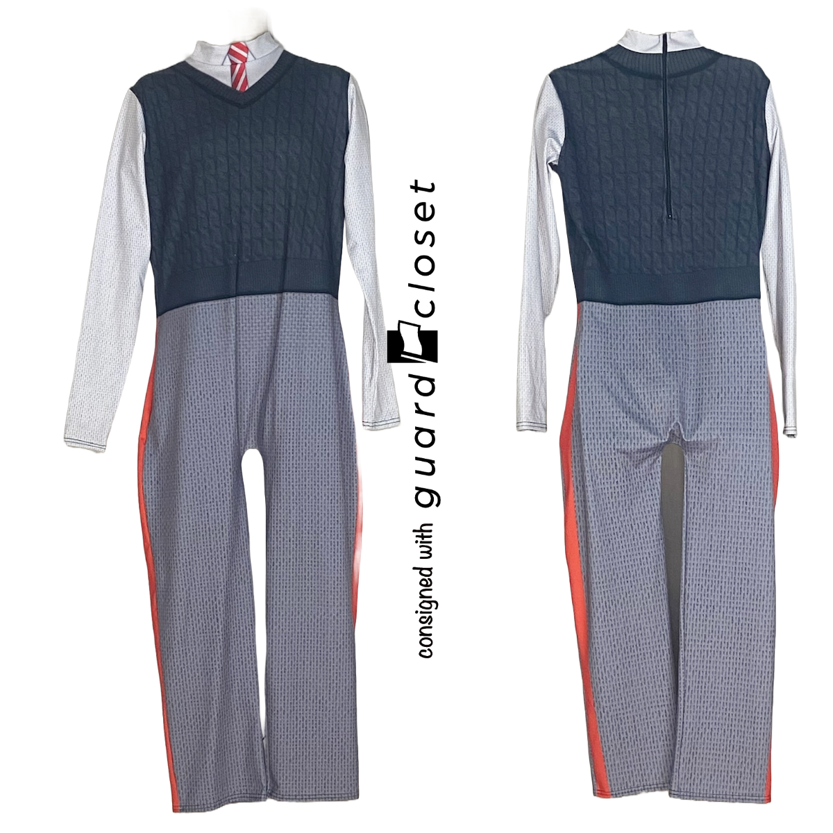 15 Gray Red Student School Uniform Theme Dresses & Unitards by Digital Performance Gear