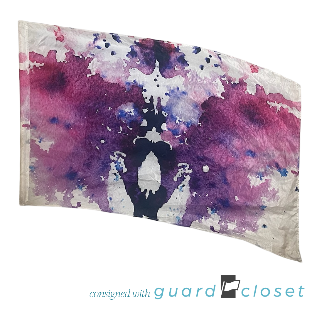 13 Purple Ink Paint Splatter Abstract Flags