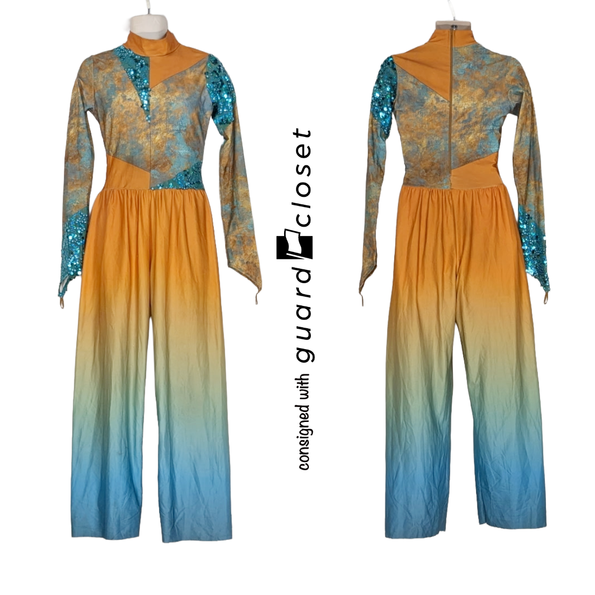 41 Shades of Orange and Teal Long Sleeve Dresses and Unitard
