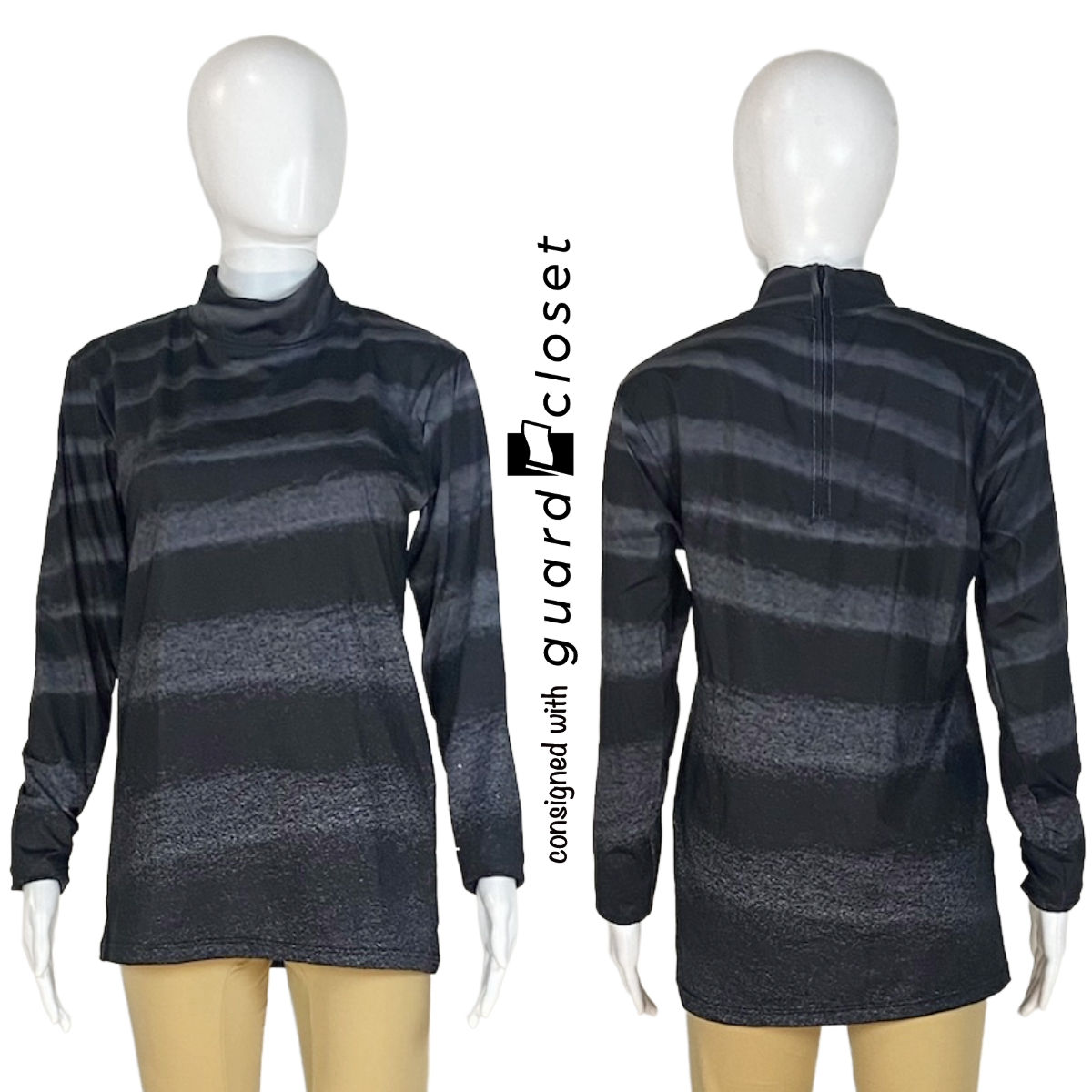 42 Black Gray Long Sleeve 1/4 Zip Performance Tops by Prop Vinyls