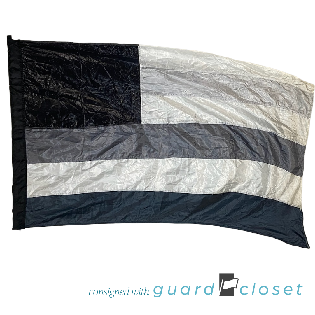 14 Black Gray White Patriotic Theme Flags