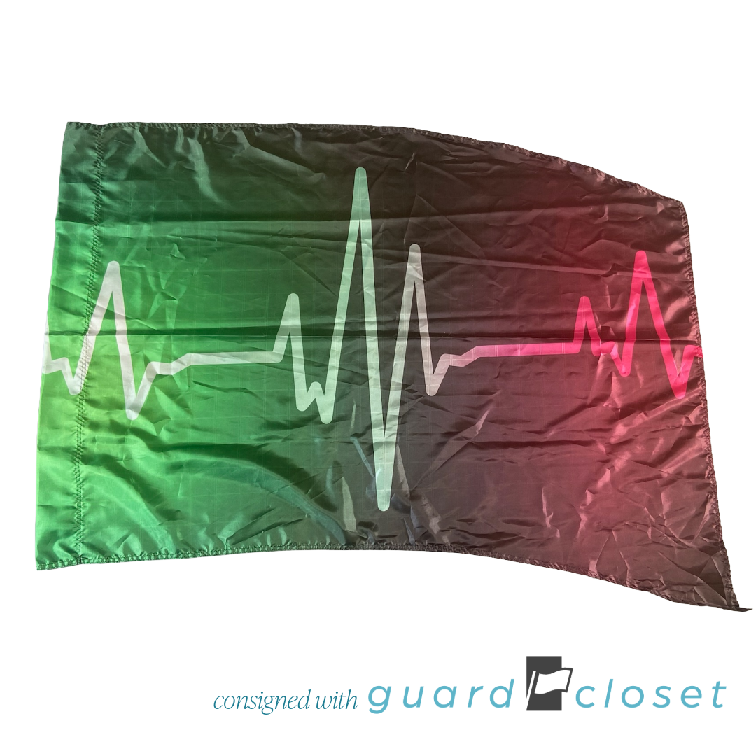 14 Green Purple Pulse Heartbeat Flags