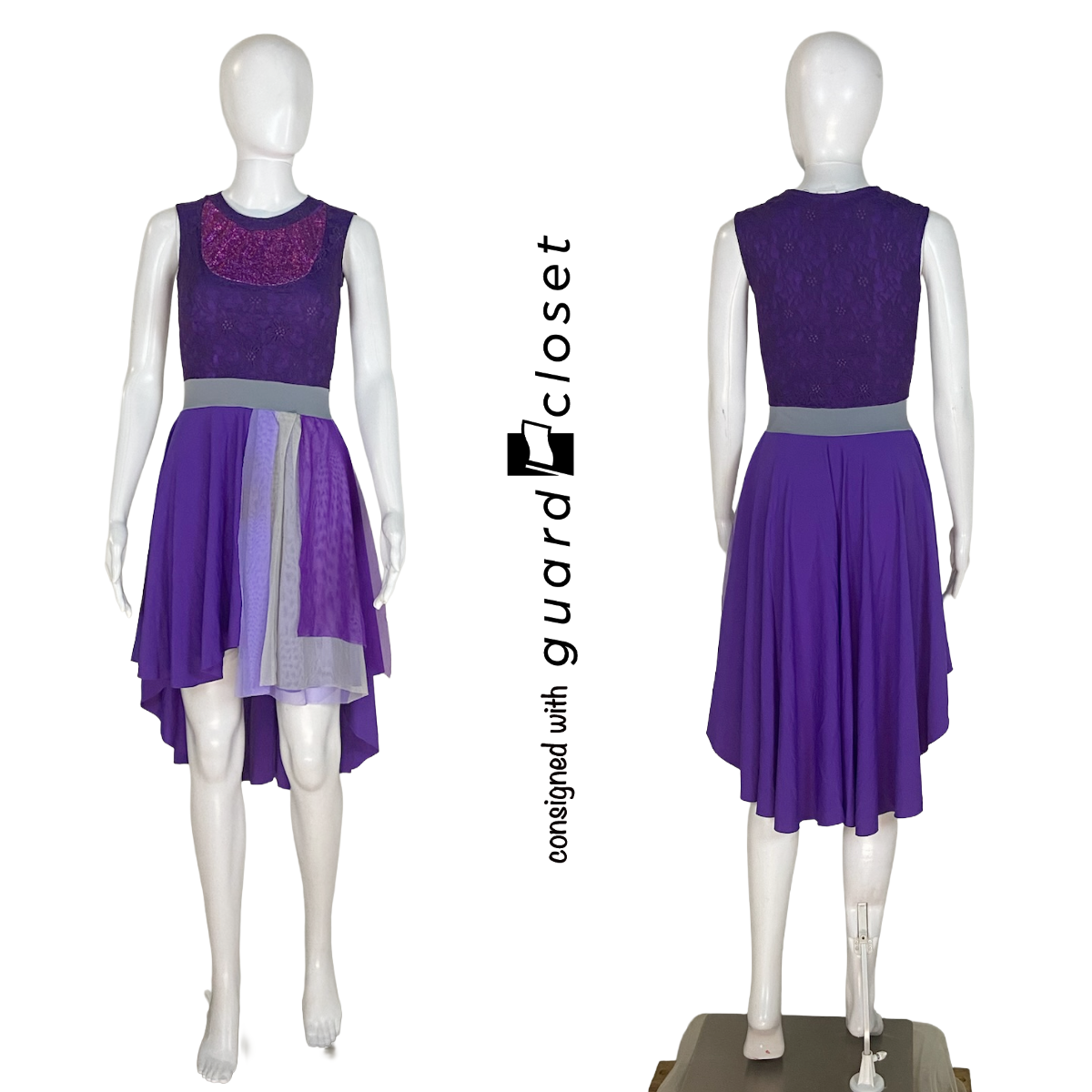 10 Shades of Purple Sleeveless Dresses with Varied Skirt Lengths