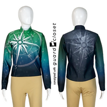 Load image into Gallery viewer, 76 Green Gray Compass Long Sleeve Performance Tops by F. J. Miller