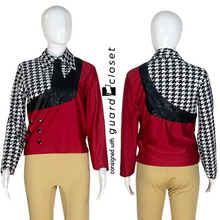 Load image into Gallery viewer, 24 Red Black Gray Long Sleeve Half Jacket Unitards by Creative Costuming & Designs