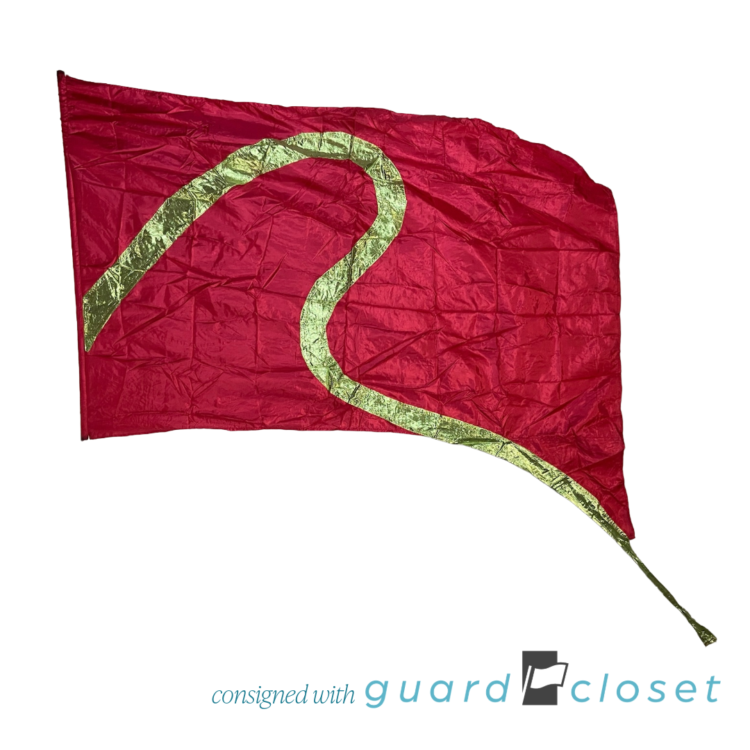 13 Red with Green Ribbon Swing Flags