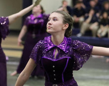 Load image into Gallery viewer, 17 Purple Cap Sleeve Letters Home Jumpsuits with Wide Leg Pants by A Wish Come True