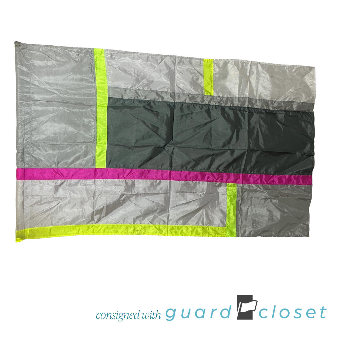 26 Grey Blocks with Neon Stripes Flags by McCormicks