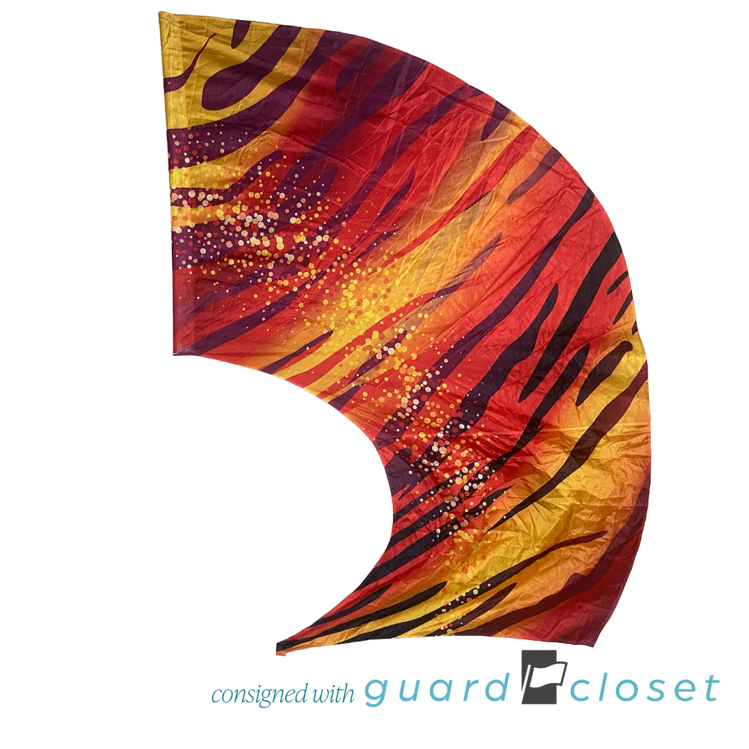 Shades of Orange Tiger Print Swing Flags | guardcloset | Set of 19