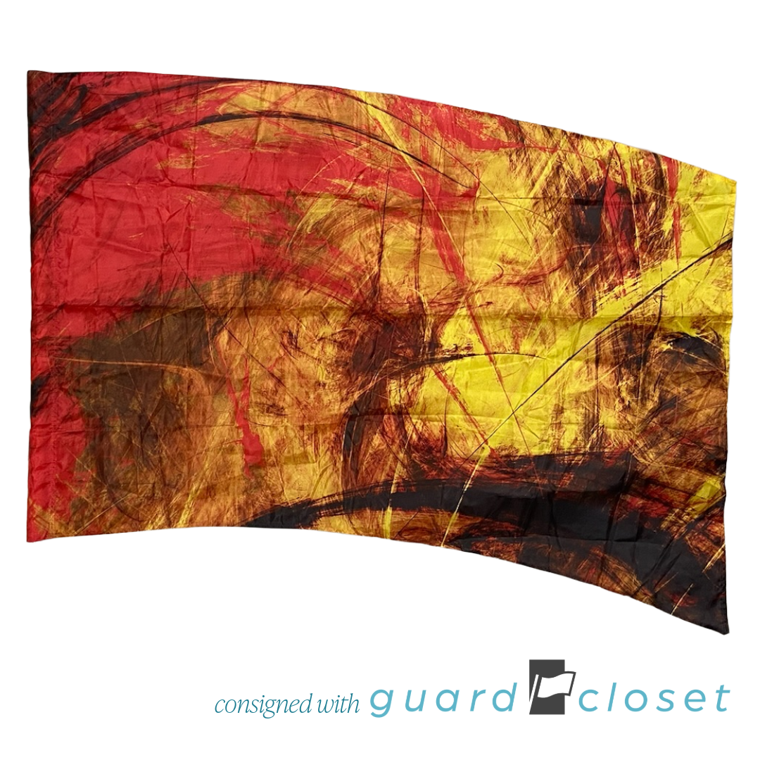13 Red Brown Gold Abstract Flags by McCormicks