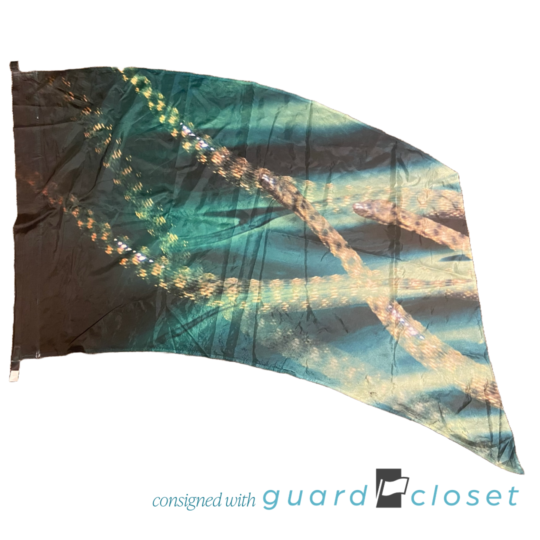 10 Green Snake Serpent Flags