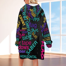 Load image into Gallery viewer, Colorguard Vocab Hooded Blanket Shirt Inkedjoy
