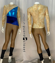 Load image into Gallery viewer, 23 Female Tan/blue/black Unitards + 2 Male Unitards Band Shoppe
