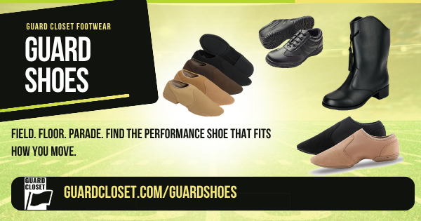 Guard Closet guard shoes including SFIVE, Ever-Jazz, Dinkles Frontline Spin, and Majorette Flex Boot