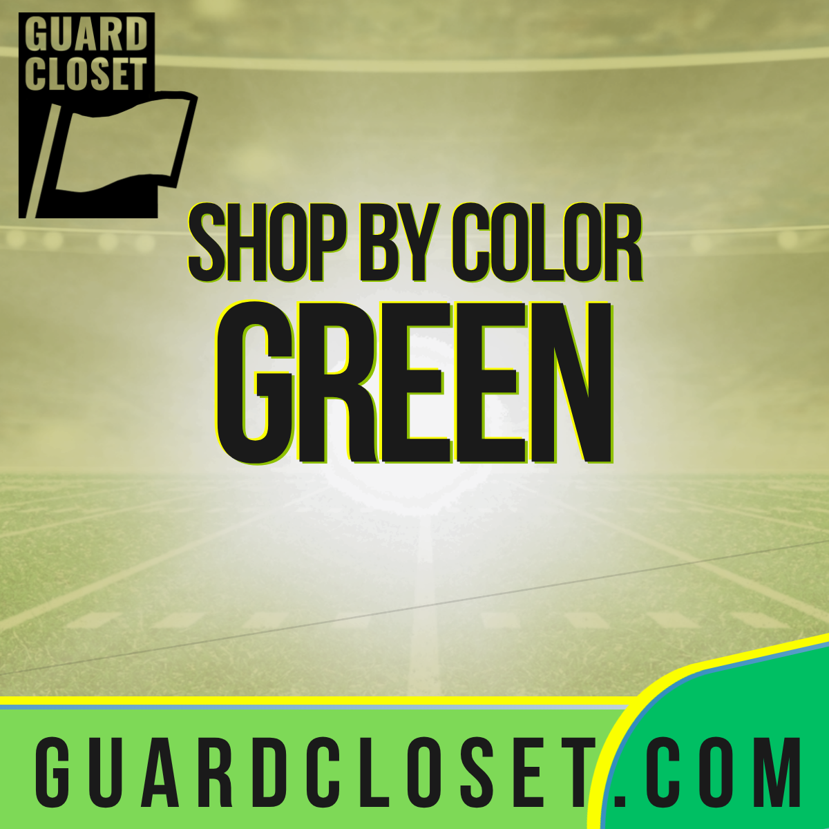 Guard Closet Green marching arts collection