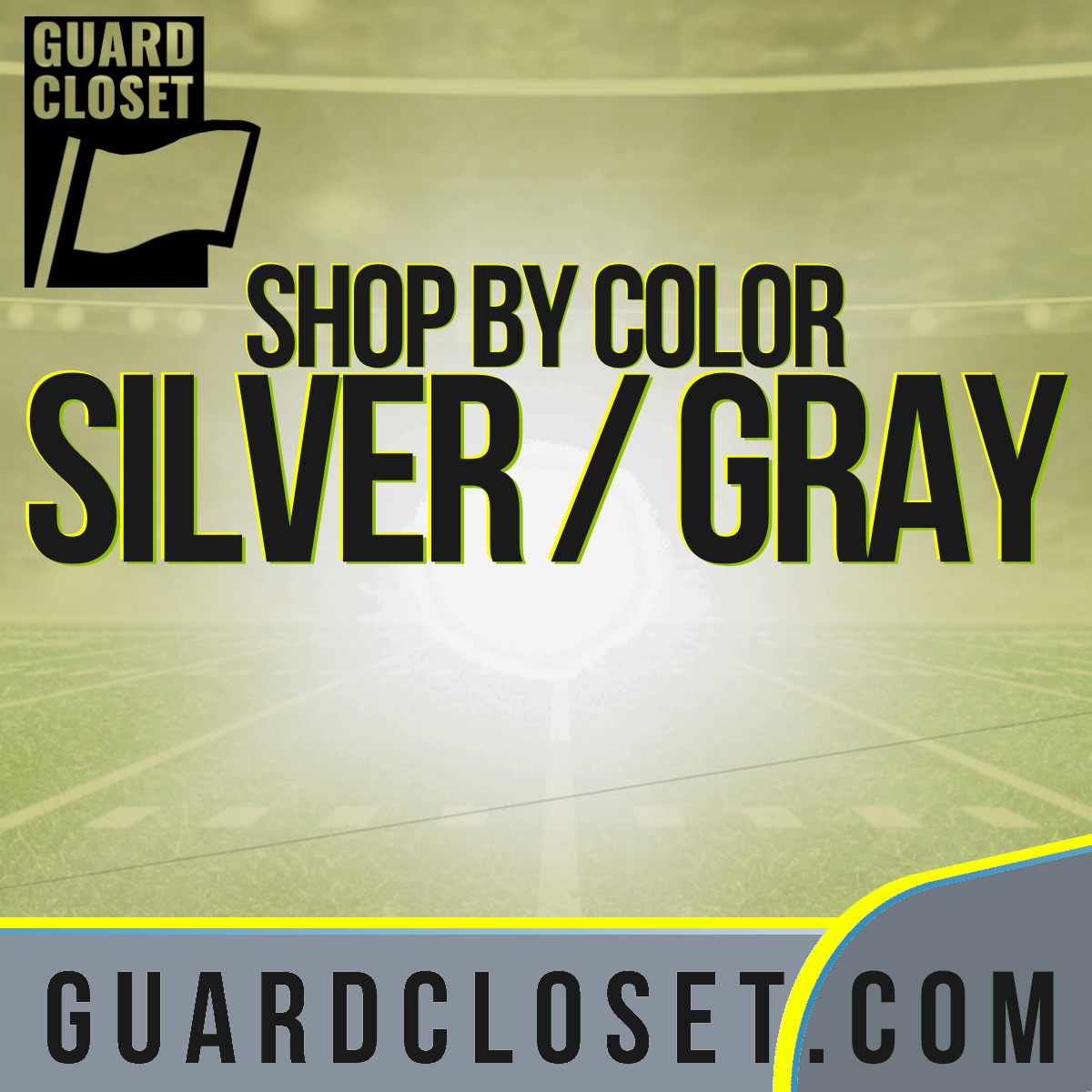 Guard Closet Silver and Gray marching arts collection