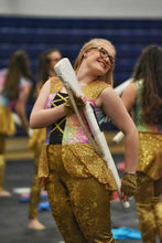 Load image into Gallery viewer, 13 Gold Multicolor Unitards by Band Hall
