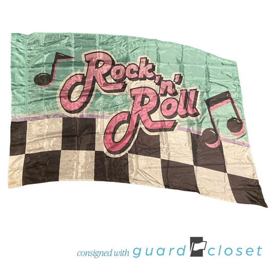 11 Pink Black Mint Green 1950s Rock and Roll Flags by Band Shoppe