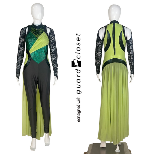 17 Shades of Green Black Charcoal Skirted Unitards by Creative Costuming & Designs