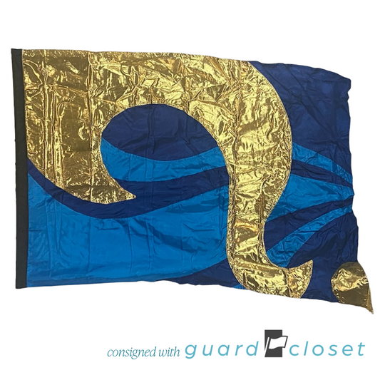 8 Blue Gold Question Mark Flags