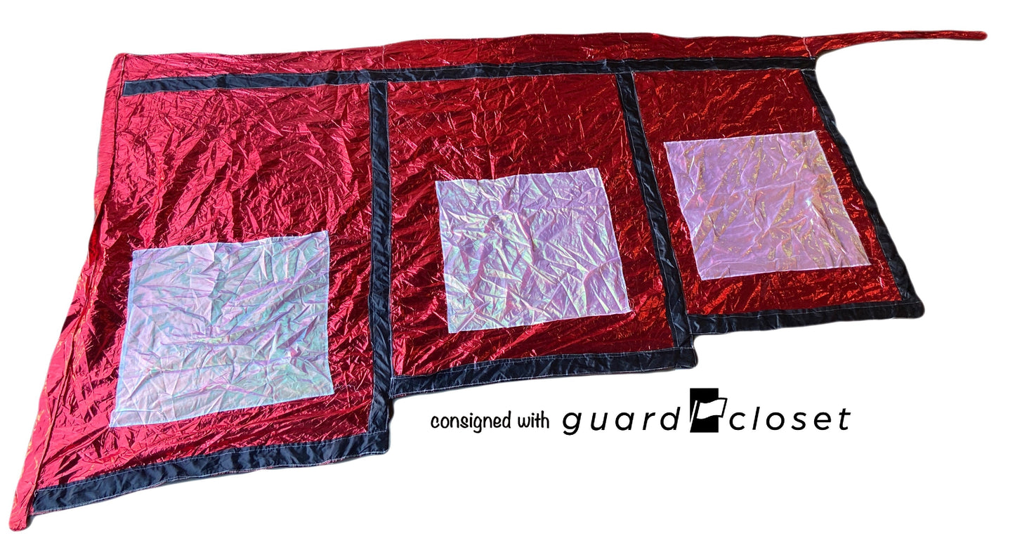 1 red/black/white block oversized prop flag - guardcloset