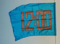 10 blue "12:00" digital clock time Colors in Motion flags - guardcloset