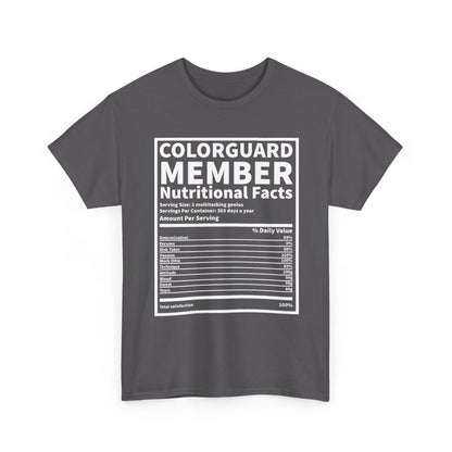 Colorguard Member Nutritional Facts T-Shirt