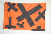 18 black/orange cross flags
