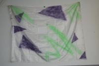 10 Purple green Painted Flags
