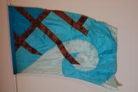 15 Blue/brown Wave Flags