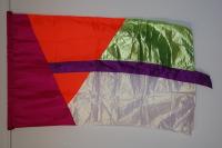 12 Pink orange green Flags