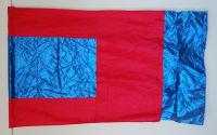 10 red blue block flags