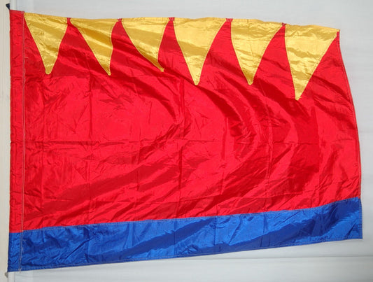 20 red blue yellow fire flags