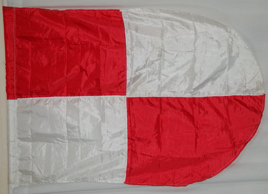 13 Red White Block Flags