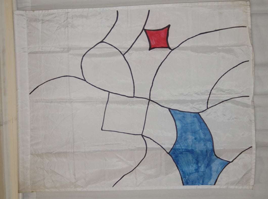 12 white abstract flags