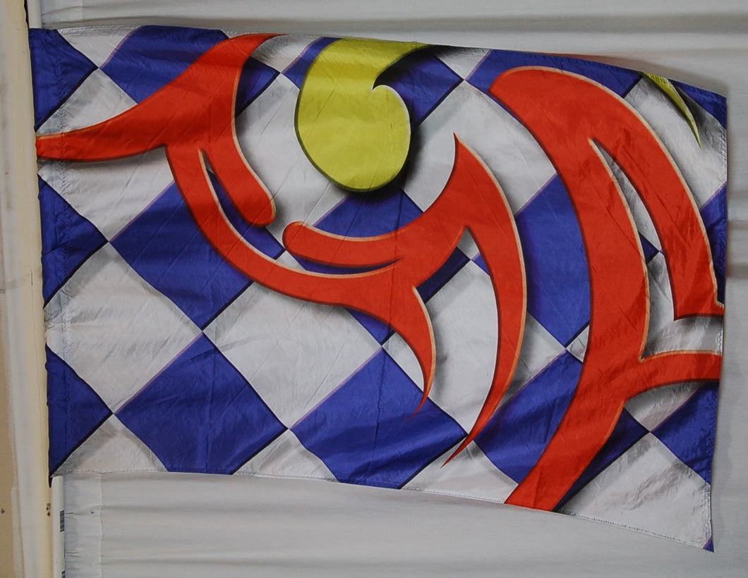 20 Purple/red Printed Flags