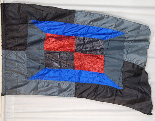 42 Gray Blue Red Geometric Flags