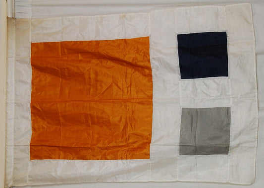 16 Orange Black Block Flags