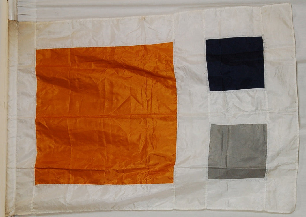 16 Orange/black Block Flags