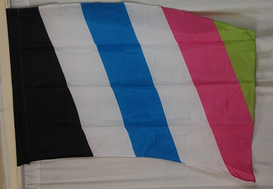 12 Multi Color Vertical Stripe Flags