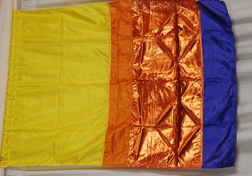 23 Yellow Purple Orange Color Block Flags