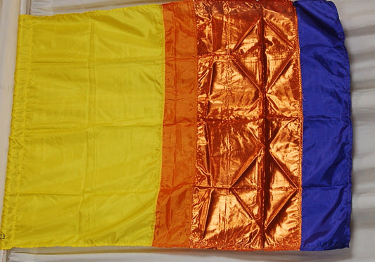 23 Yellow Purple Orange Color Block Flags